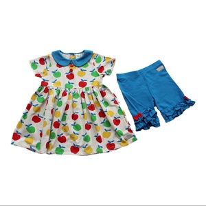 Eleanor Rose Apple 🍎🍏Knit Shorts Set